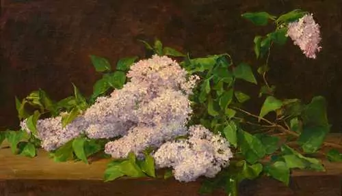 ALBERT ANKER — Lilac spray. Circa 1890. — Koller Auktionen