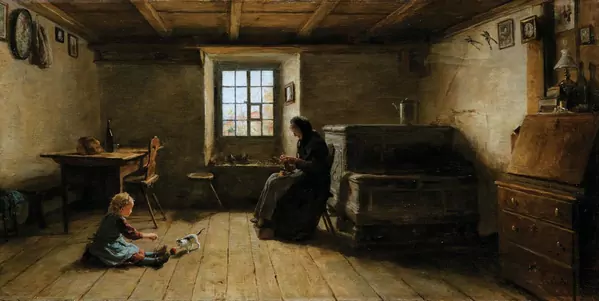 «Grossmutter mit Enkelin» – 1895 – Albert Anker