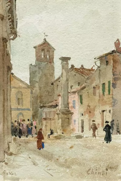 ALBERT ANKER — Chinsi Kirchplatz. — Koller Auktionen
