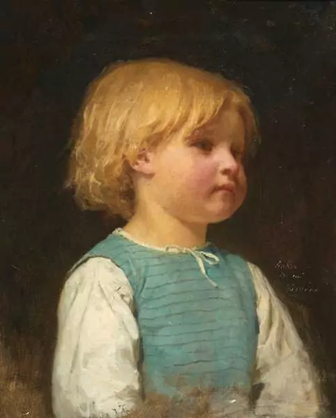 ALBERT ANKER — Portrait of a girl. — Koller Auktionen