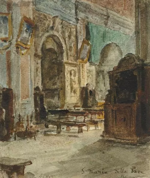 ALBERT ANKER — Kircheninterieur "S Maria della Pace". — Koller Auktionen