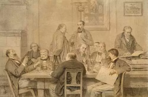 ALBERT ANKER — Ancien conseil d'administration de la Caisse d'Epargne Cerlier. 1881. — Koller Auktionen