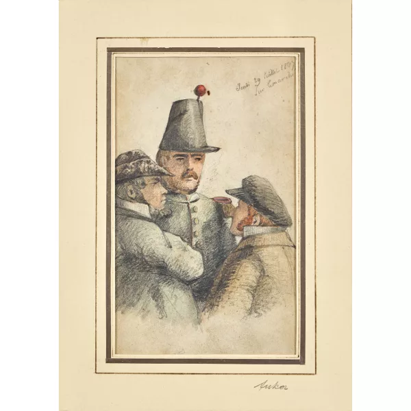 Albert Anker — "Drei Männer".