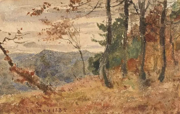 ALBERT ANKER — Herbstlandschaft. 1885. — Koller Auktionen