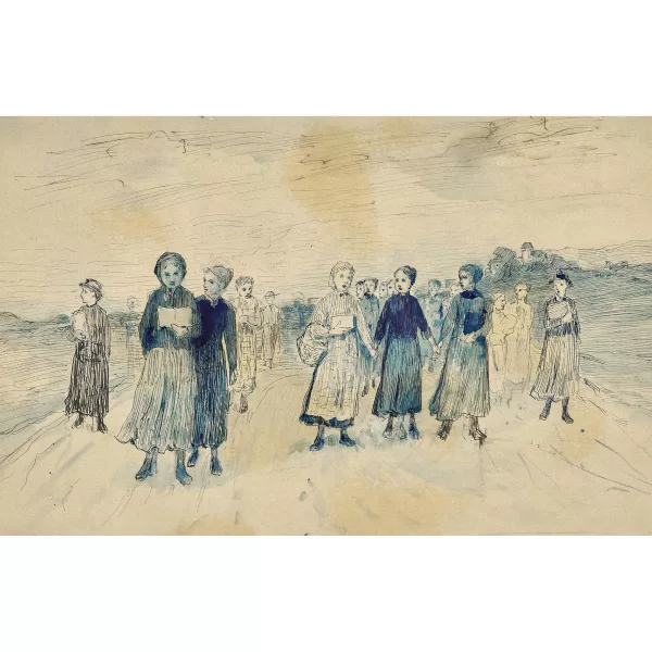 Albert Anker — Studie zu "Die Konfirmandinnen von Müntschemier".