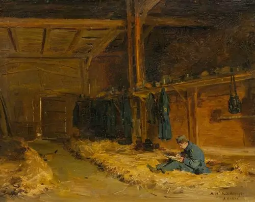 ALBERT ANKER — Soldat im Strohlager. — Koller Auktionen