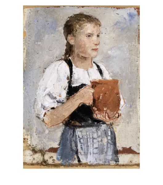 Albert Anker — Erdbeer-Mareili (Mädchen mit Krug)