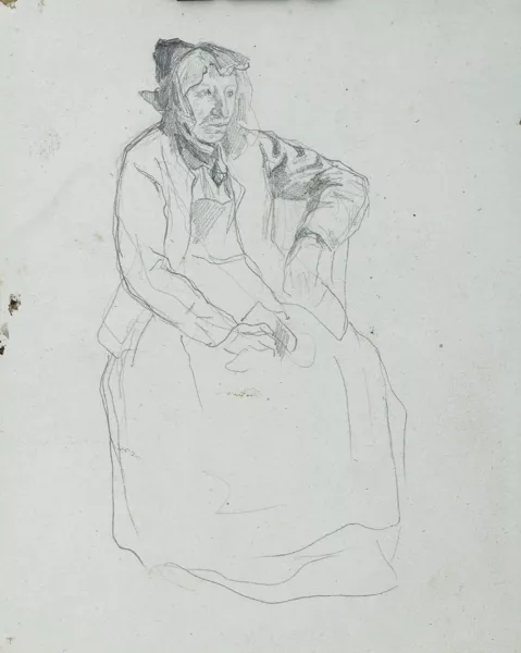 Albert Anker — Albert Anker (1831-1910), \\Une folle\\, paire de