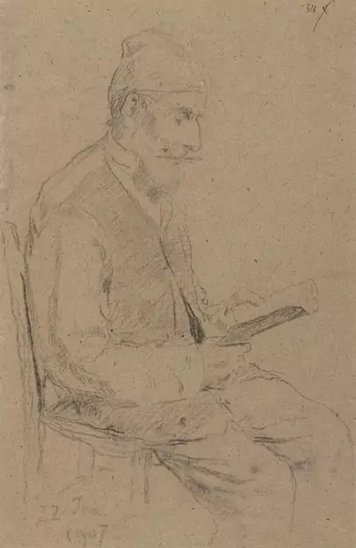 ALBERT ANKER — Lesender Mann. 1907. — Koller Auktionen