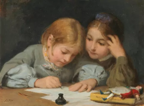 Schreibunterricht III, 1865