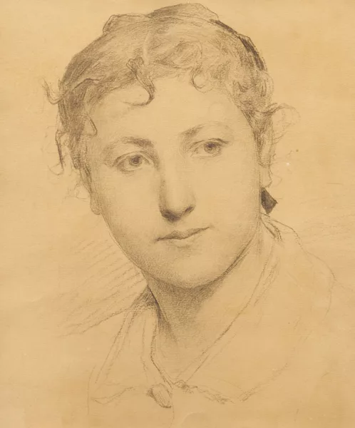 Albert Anker — Albert Anker (1831-1910), Portrait de jeune femme,