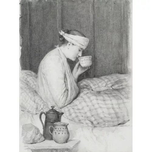Albert Anker — "Änneli nach dem Unfall".