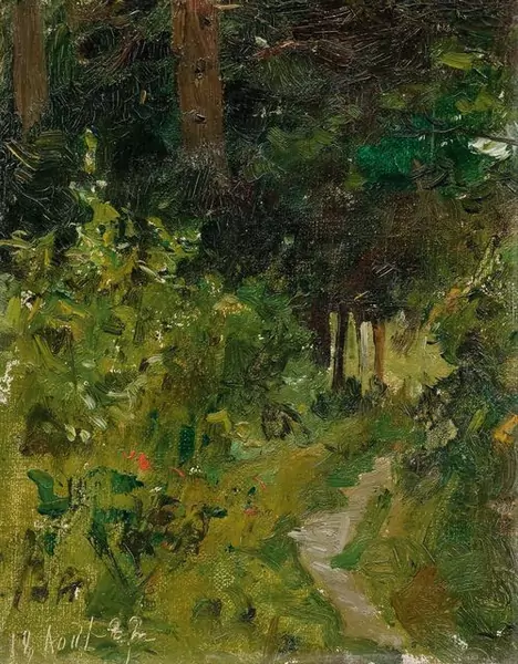 ALBERT ANKER — Im Wald. 1882. — Koller Auktionen