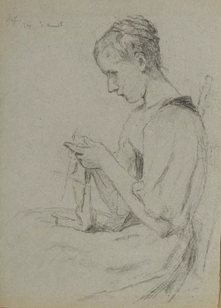 Albert Anker — Albert Anker (1831-1910), \\La jeune couturière\\,