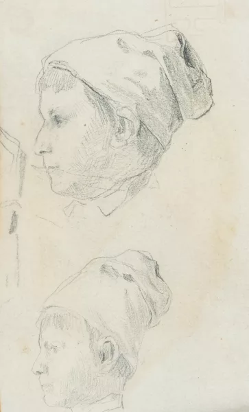 Albert Anker — Etude de visages