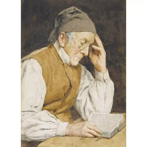 Lesender Bauer