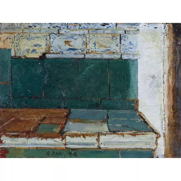 "Fourneau de catelles vertes"