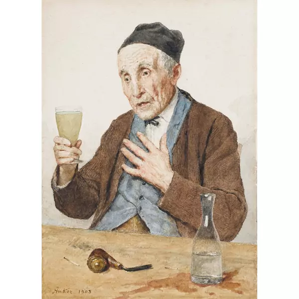 Inser Bauer mit Weinglas