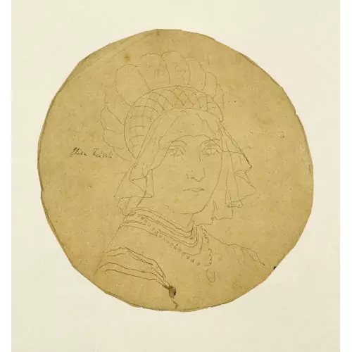 "Frauenkopf mit Haube"