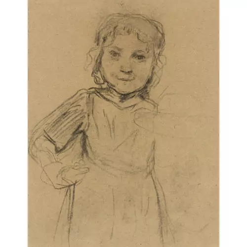 "Mädchen in Dreiviertelfigur (Frontalansicht)"