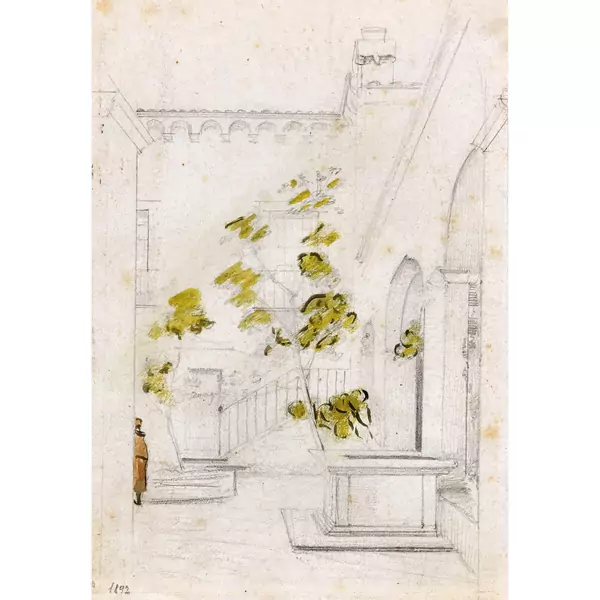 Innenhof mit Figur