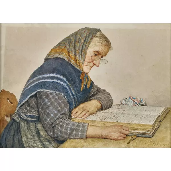 Grossmutter lesend