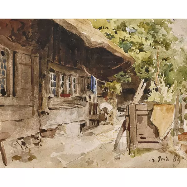 "Hinter dem Bauernhaus"