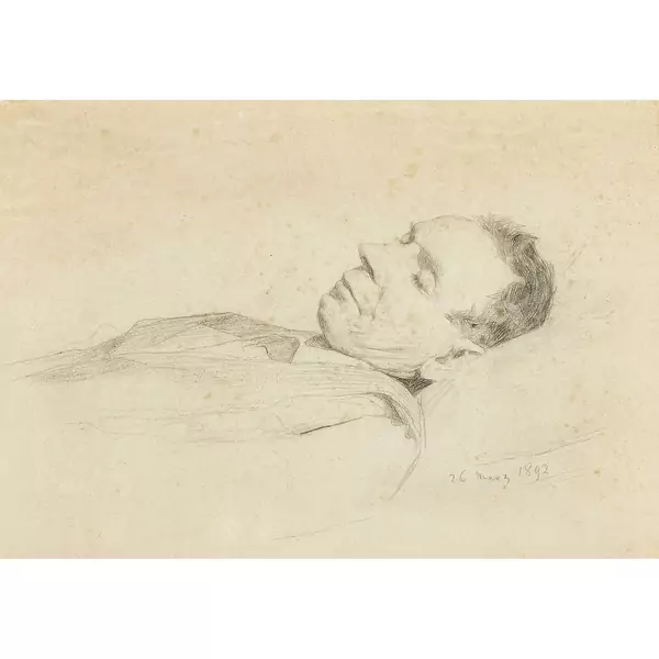 "Portrait de son ami et voisin Hans Anker-Probst à Anet"