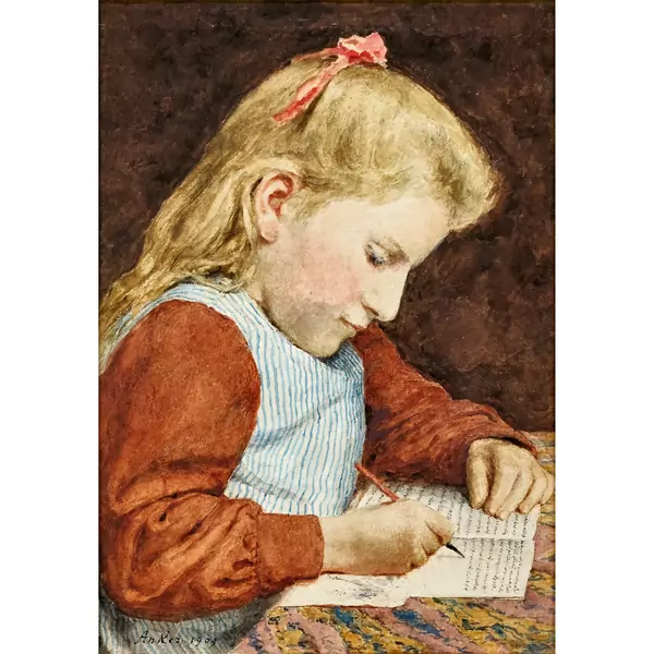 Schreibendes Mädchen