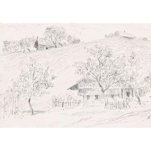 Albert Anker — Emmentaler Frühlingslandschaft.