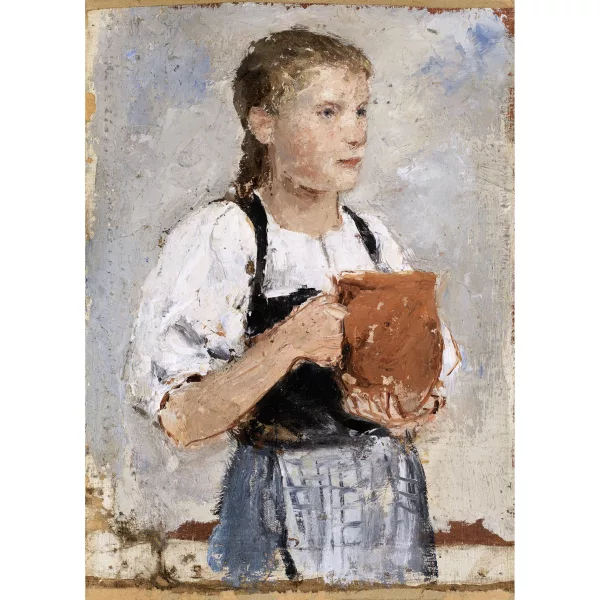 Albert Anker — Erdbeer-Mareili (Mädchen mit Krug)