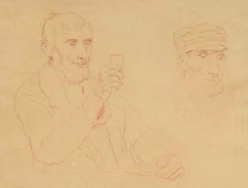 ALBERT ANKER — Recto: "Tête du vieux buveur". Verso: Mädchenstudie. — Koller Auktionen
