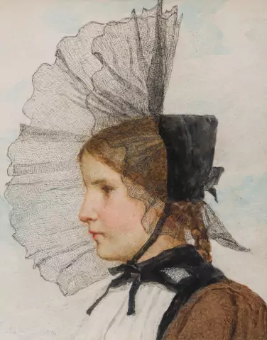 Mädchen mit Trachtenhaube, 1902