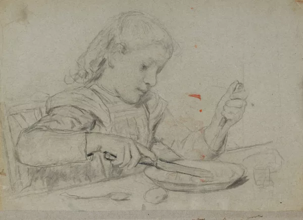 Albert Anker — Albert Anker (1831-1910), \\Fillette à table\\,