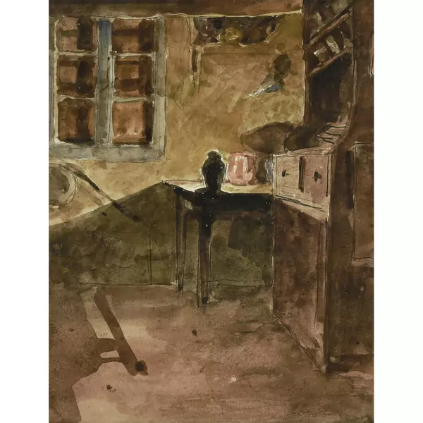 Albert Anker — Küche im Ankerhaus — Galerie Kornfeld