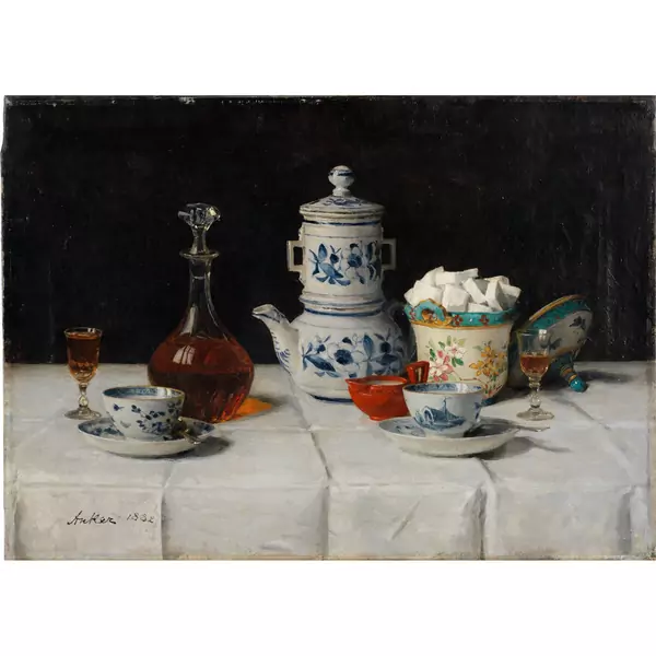 Albert Anker — Stillleben: Kaffee — Galerie Kornfeld