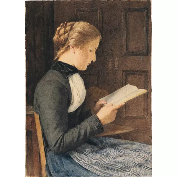 Albert Anker — Lesende junge Frau / Lesendes Mädchen — Galerie Kornfeld