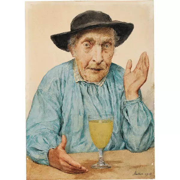 Albert Anker — Der Absinthtrinker — Galerie Kornfeld