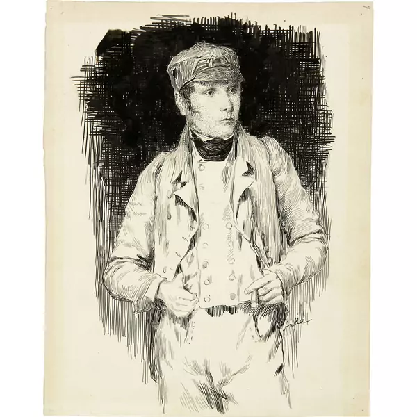 Albert Anker — Schnepf Illustration zu Gotthelfs "Dursli der Branntweinsäufer" — Galerie Kornfeld