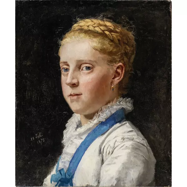 Albert Anker — Bildnis Frieda Moser — Galerie Kornfeld