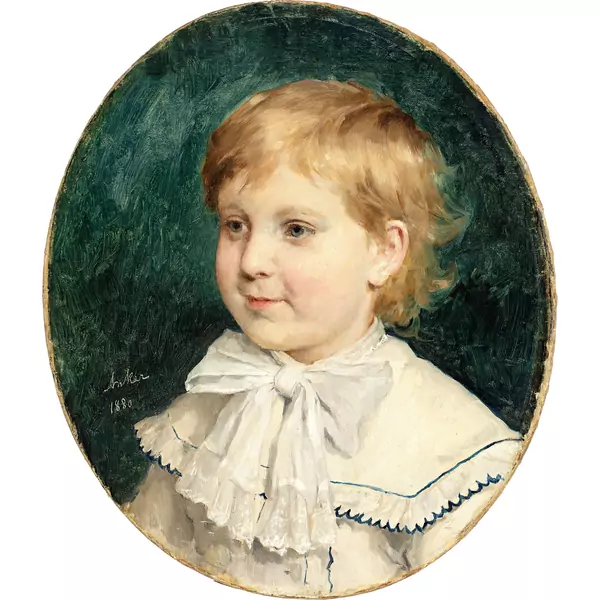 Albert Anker — Knabenbildnis — Galerie Kornfeld