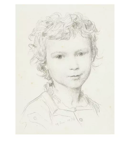 Albert Anker — Bildnis Eugen Oser als Knabe — Galerie Kornfeld