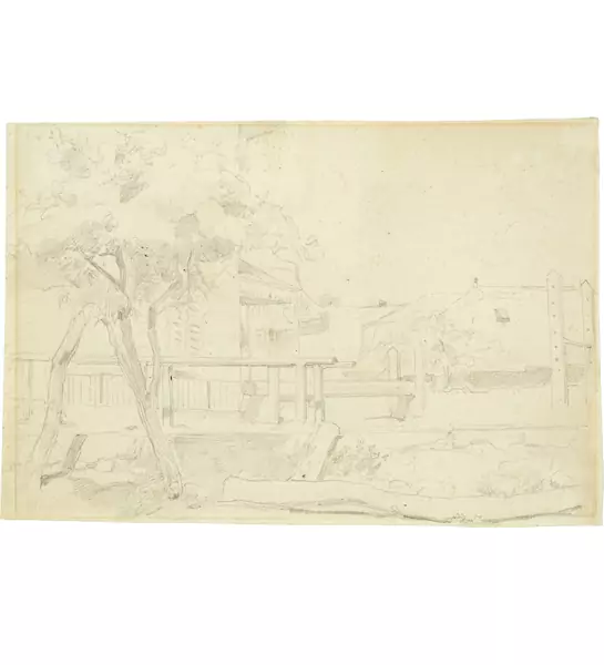 Albert Anker — Schulhausplatz von Ins — Galerie Kornfeld