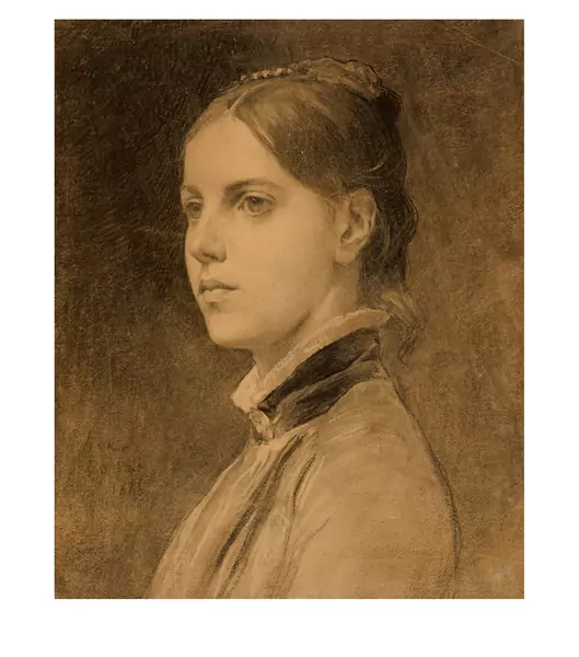 Albert Anker — Bildnis einer jungen Frau — Galerie Kornfeld