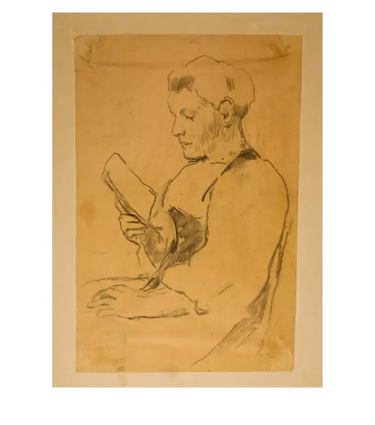 Albert Anker — Lesende Frau — Galerie Kornfeld