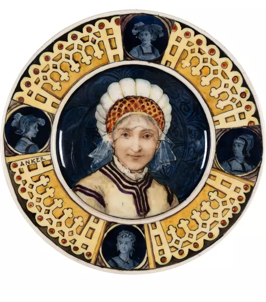 Albert Anker — Dame mit Haube — Galerie Kornfeld