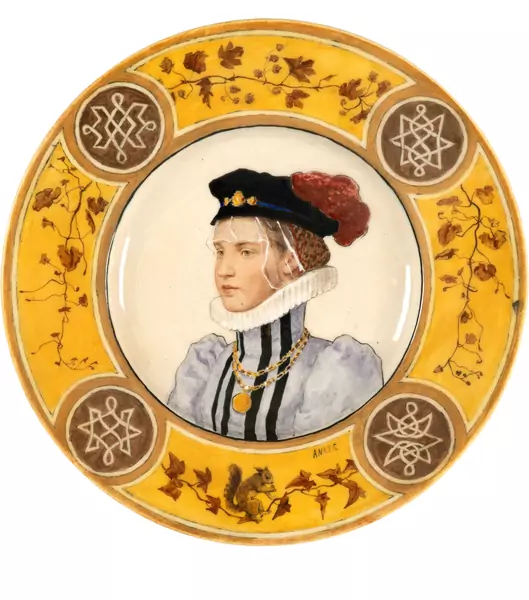 Albert Anker — Junge Dame in Tracht des 16. Jahrhunderts — Galerie Kornfeld