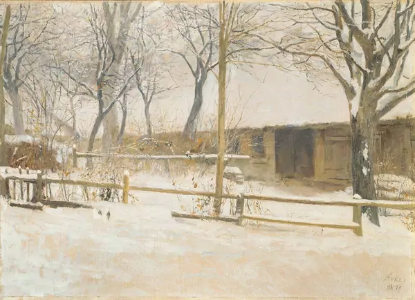 Albert Anker — Ins im Winter — Galerie Kornfeld