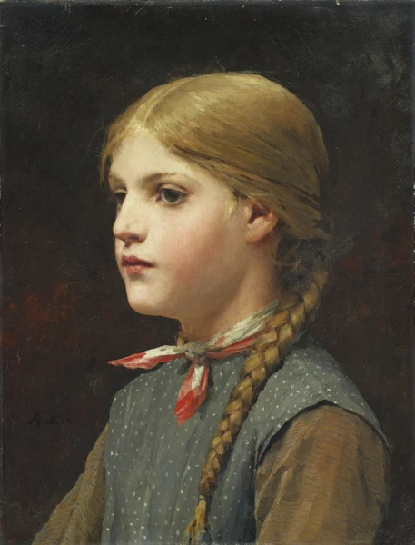 Albert Anker — MÄDCHENBILDNISPORTRAIT OF A GIRL