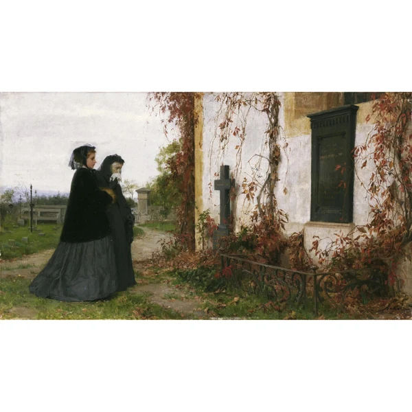 Albert Anker — AUF DEM FRIEDHOF AT THE CEMETERY